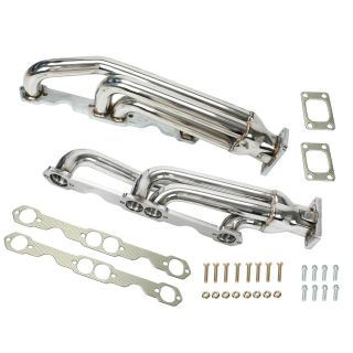 Twin Turbo Manifold Header for Chevy Camaro Trans Am Firebird 350 305 T3 SBC GM