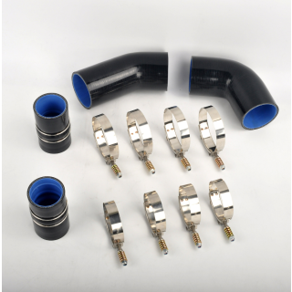 Fit For 04-05 Chevrolet GMC 6.6L Duramax LLY Intercooler Boot Silicone Hose Kit Black