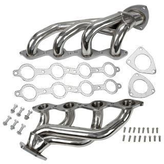 Stainless Exhaust Header for 2000-2006 Chevy GMC Avalanche Silverado Yukon Sierra 4.8L 5.3L V8