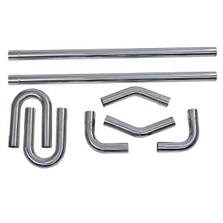 2.5 Inch DIY Custom Mandrel Tube Exhaust Pipe Kit 48 Inch Straight Pipe 8PCS