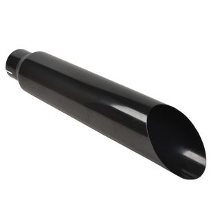 Black 5" Inlet 8" Outlet 36" Long Exhaust Tip Stack Miter Cut Diesel Smoker SS