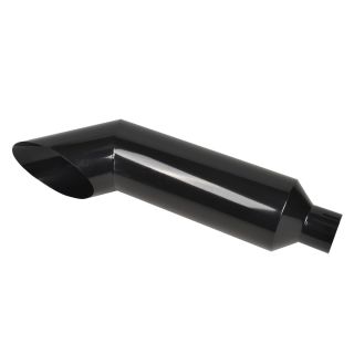 Black Inlet 4" Outlet 7" Exhaust Tip Stack Miter Angle Cut Diesel Smoker 36" Long