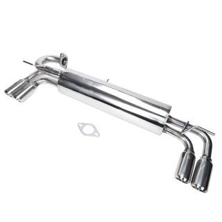 Dual Muffler Tips Catback Exhaust System for 85-89 Toyota MR2 W10 AW10 AW11 4A-GZE