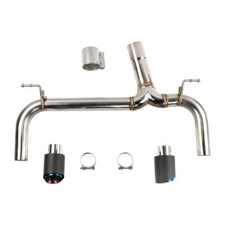 2012-2016 BMW F30 F32 335i 435i 3.0L I6 Blue Burn Carbon Axle Back Muffler Exhaust Pipe Kit