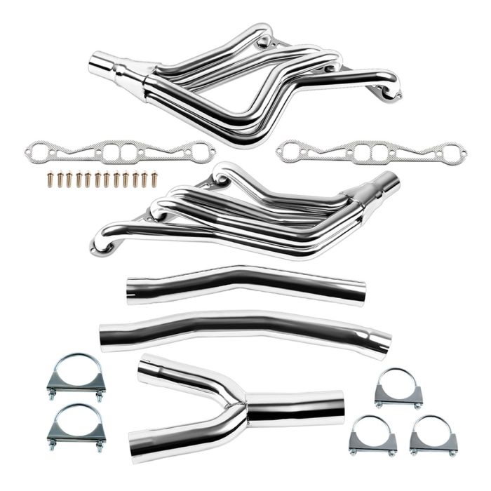 Long Tube Exhaust Header Y-Pipe Kit for 82-92 Chevy Camaro Pontiac Firebird SBC 5.0L 5.7L