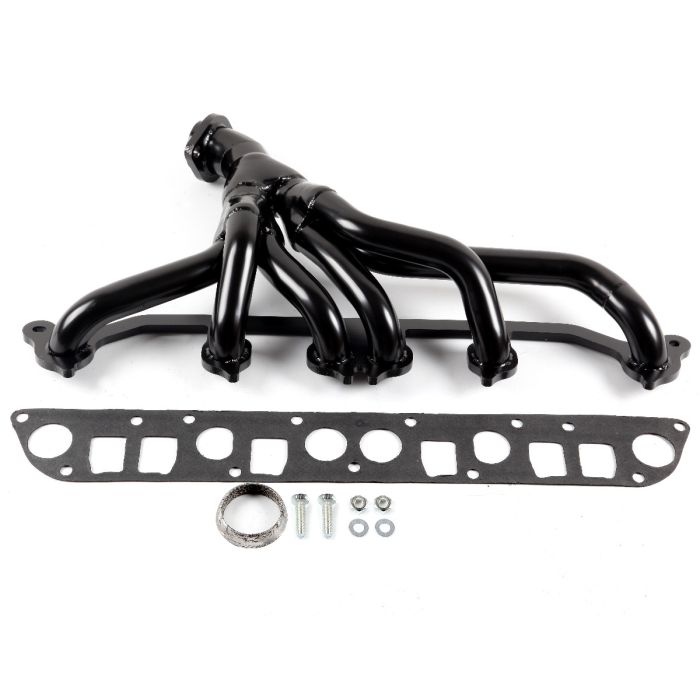 Black Exhaust Header Manifold for 1991-1999 Jeep Cherokee XJ Wrangler 4.0L