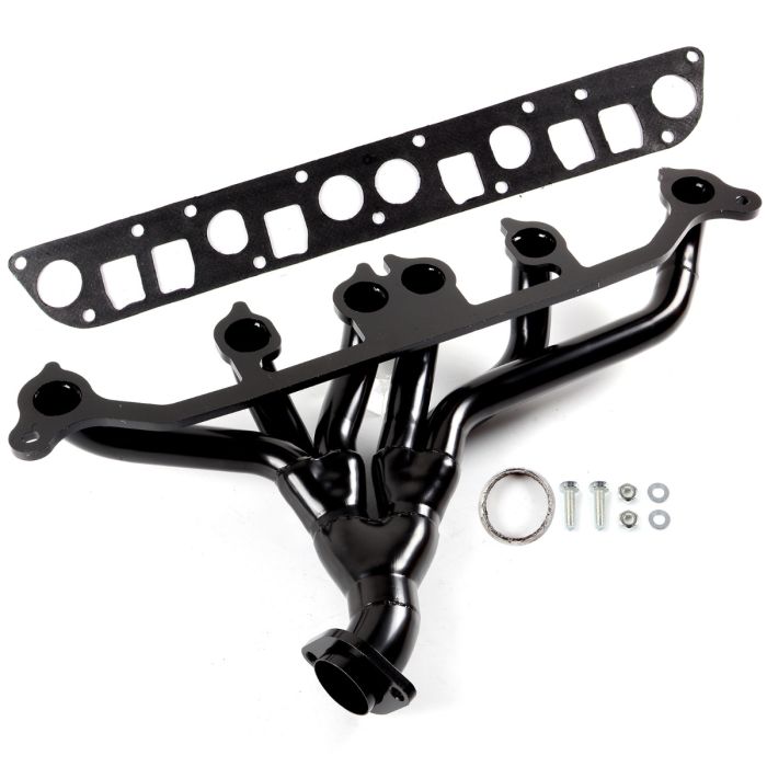 Black Exhaust Header Manifold for 1991-1999 Jeep Cherokee XJ Wrangler 4.0L