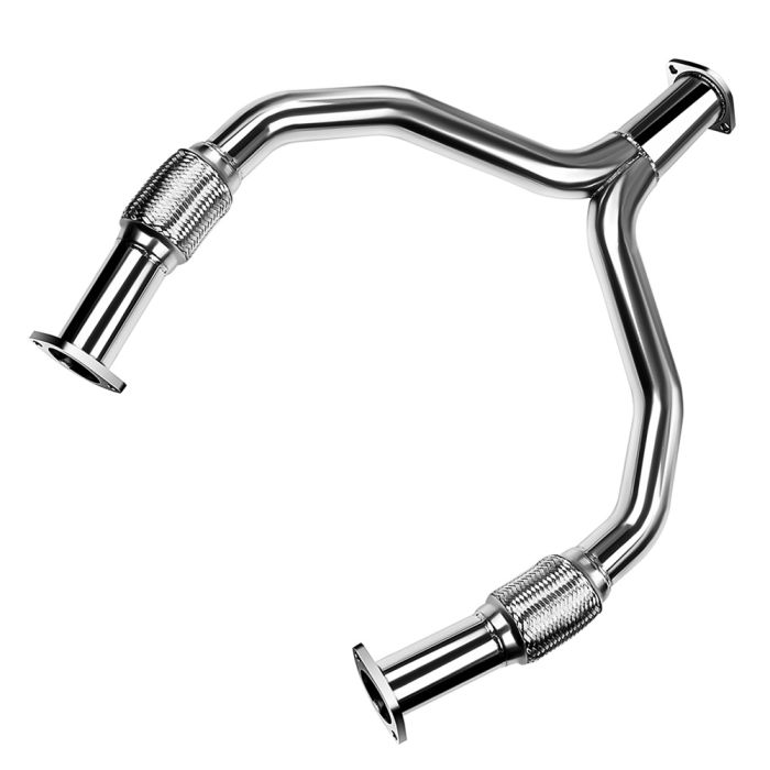 Stainless Y-Pipe Exhaust for 08-13 Infiniti G37 09-16 Nissan 370Z V6 3.7L