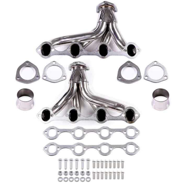 71-78 Ford 260 289 302 V8 SBF Small Block Hugger 5.0L 5.8L Shorty Header Exhaust Manifold