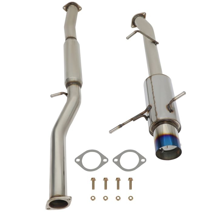 4.5 inch 2002-2007 Subaru Impreza 2.0L 2.5L Burnt Tip Blue Muffler Catback Exhaust System