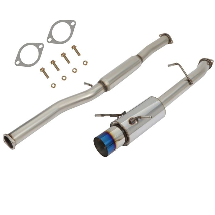 4.5 inch 2002-2007 Subaru Impreza 2.0L 2.5L Burnt Tip Blue Muffler Catback Exhaust System