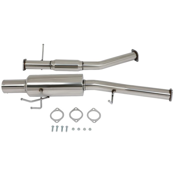 4 inch 1989-1994 Nissan 240SX 2.4L Rounded Tip Muffler Pipe Catback Exhaust System