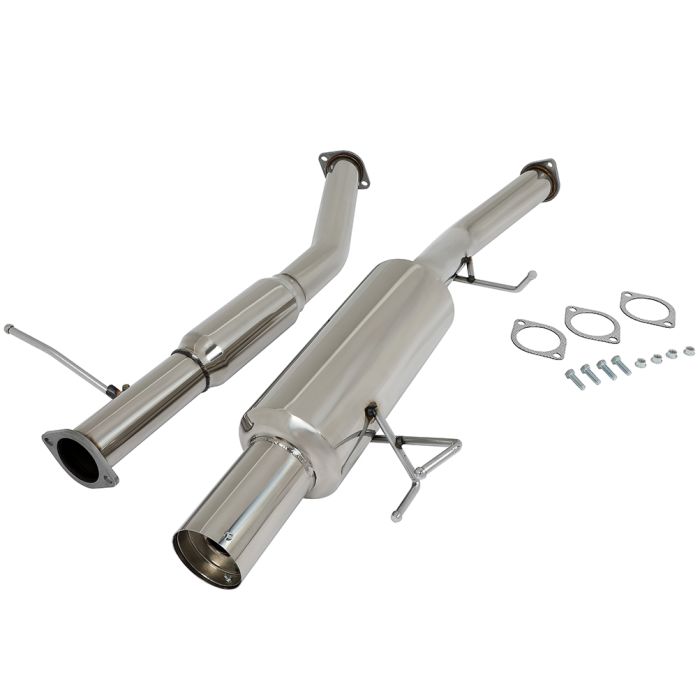 4 inch 1989-1994 Nissan 240SX 2.4L Rounded Tip Muffler Pipe Catback Exhaust System