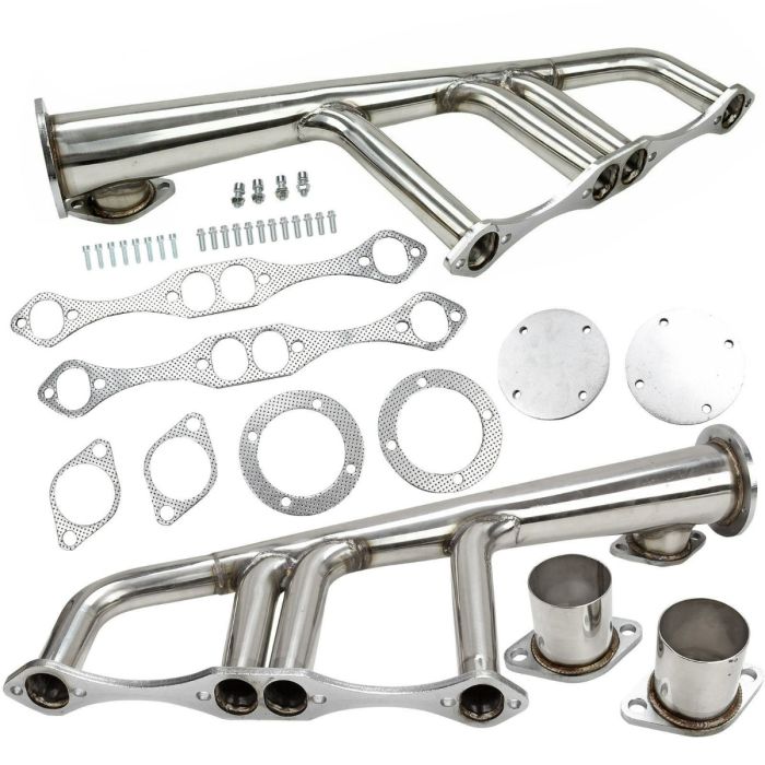 Fits All Chevy Small Block 265-400 V8 Shorty Stainless Exhaust Header Manifold 