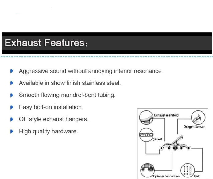 Exhaust Pipe for 1989-1998 Nissan 240SX HFC240SX