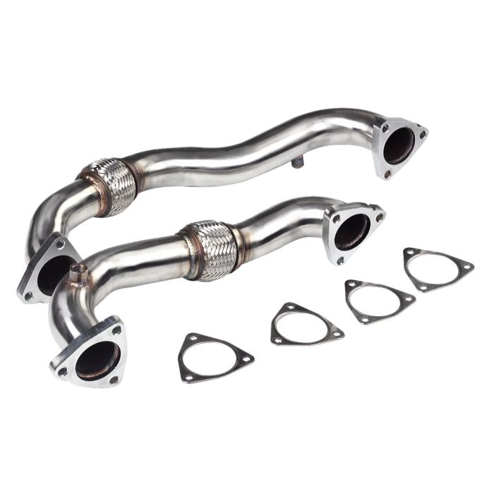 For Ford 6.4L Powerstroke Diesel 2008-2010 Heavy Duty Polished Up Pipes No EGR