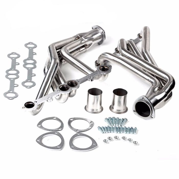 63-82 Chevy Small Block C2 C3 V8 305 327 350 400 Long Tube Header Exhaust