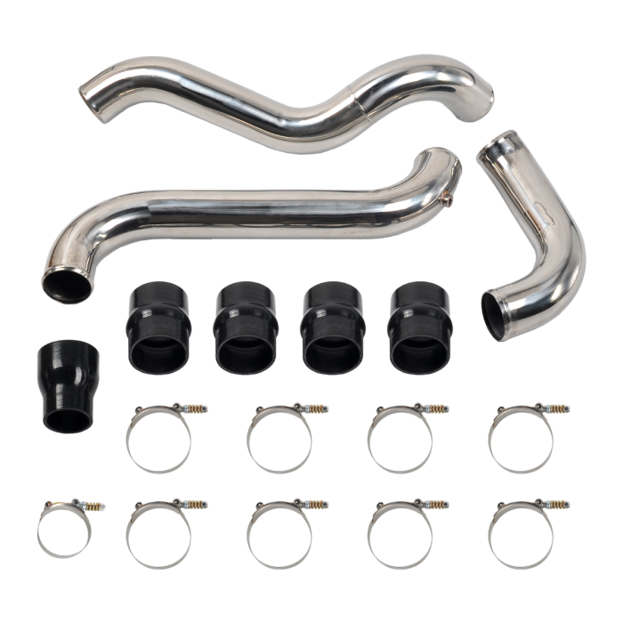 Polished Intercooler Pipe &Boot Kit For 2011-2016 GMC CHEVY 6.6 6.6L LML Duramax