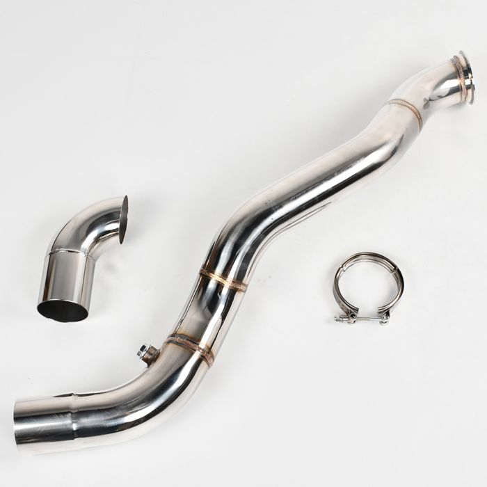 1999-2013 Single Turbo Vortec LS T4 Downpipe Exhaust w/90 Degree Tube for GMC Sierra Chevy Silverado