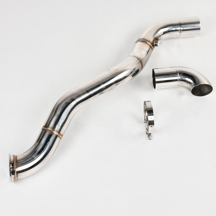 1999-2013 Single Turbo Vortec LS T4 Downpipe Exhaust w/90 Degree Tube for GMC Sierra Chevy Silverado